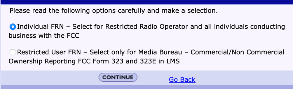 选择三选择Individual FR